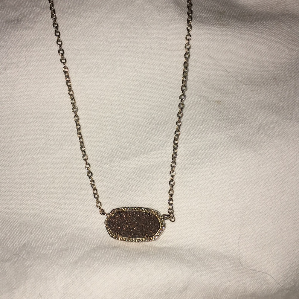 Rose Gold Druzy Necklace